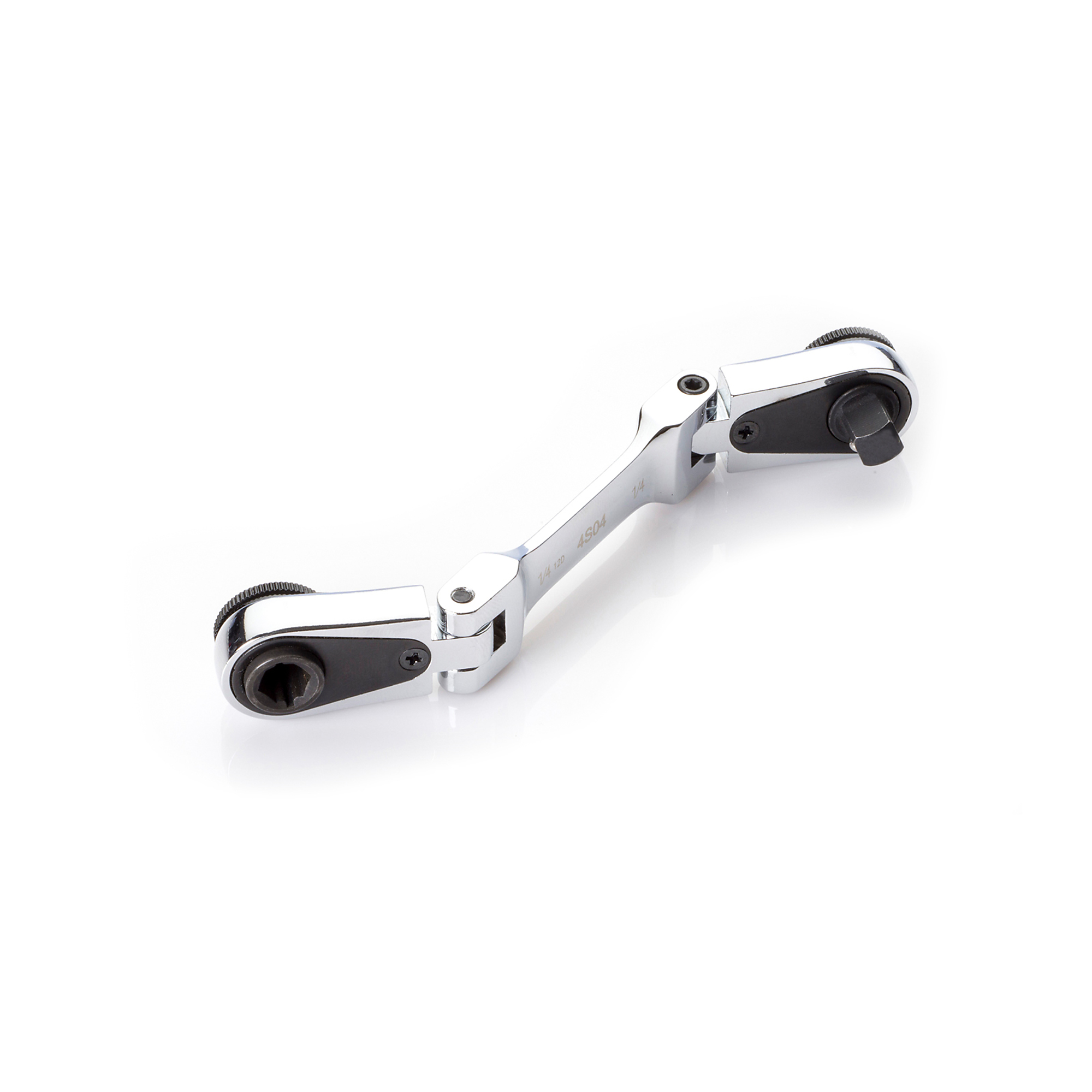 EZRED, Stubby 1/4in. Combo Drive Flex Head Ratchet 4in., Drive Size 1/4 in, Tool Length 4 in, Pieces (qty.) 1 Model# 4S04